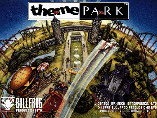 Theme Park title screen for Sega Saturn